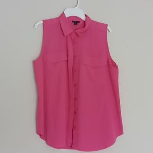 Pink non sleeve blouse